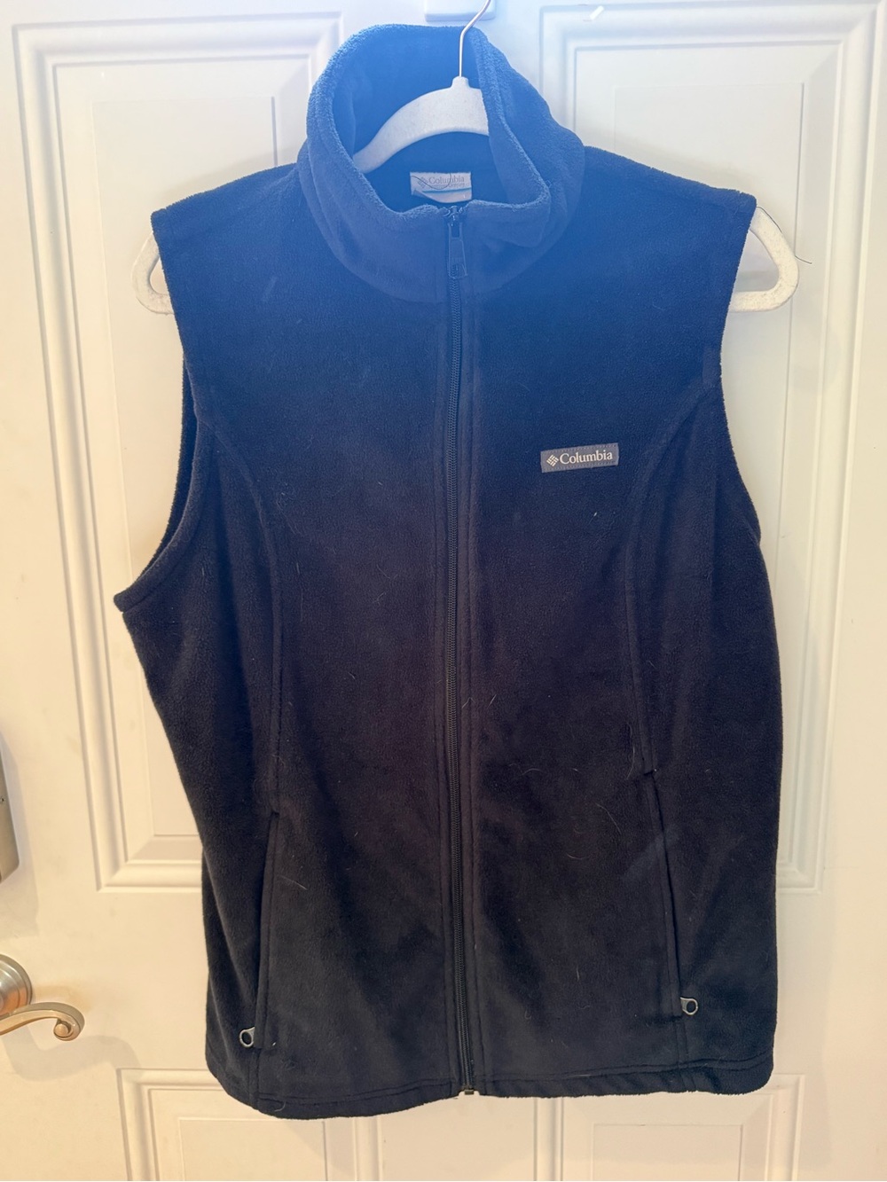 Columbia Black Fleece Vest - Full Zip Womens Size Medium